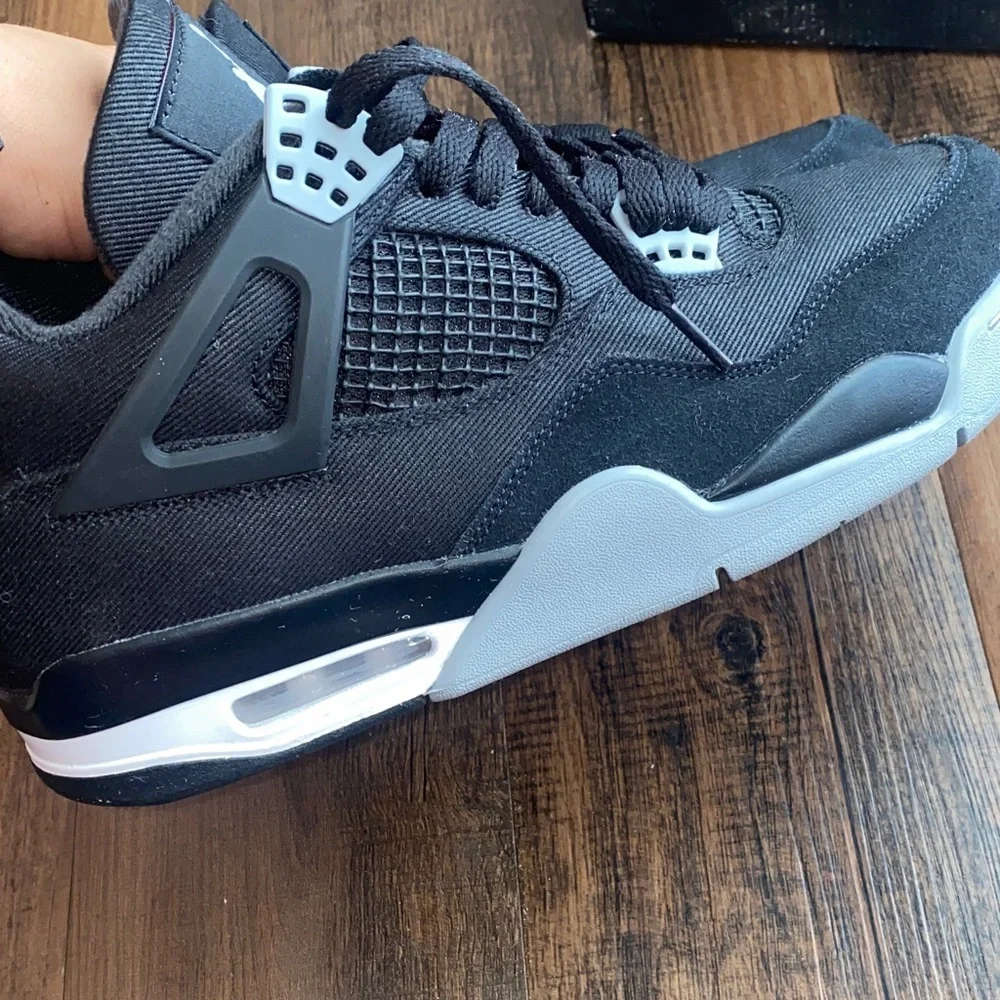 Jordan 4 Military Black and Gray Retro Sneakers